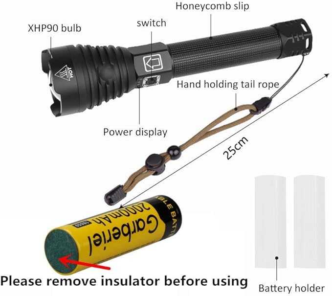 P90 LED Flashlight Rechargeable